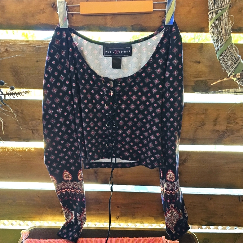 Polly & Esther Retro Crop Top